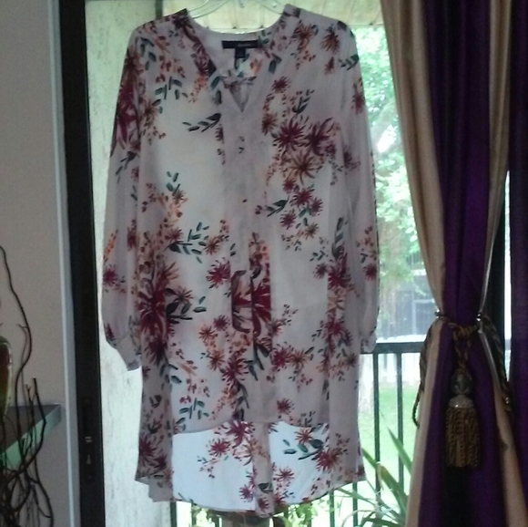 Denim 24/7 Tops - HIGH/LOW SILKY SMOOTH TUNIC BY DENIM 24/7